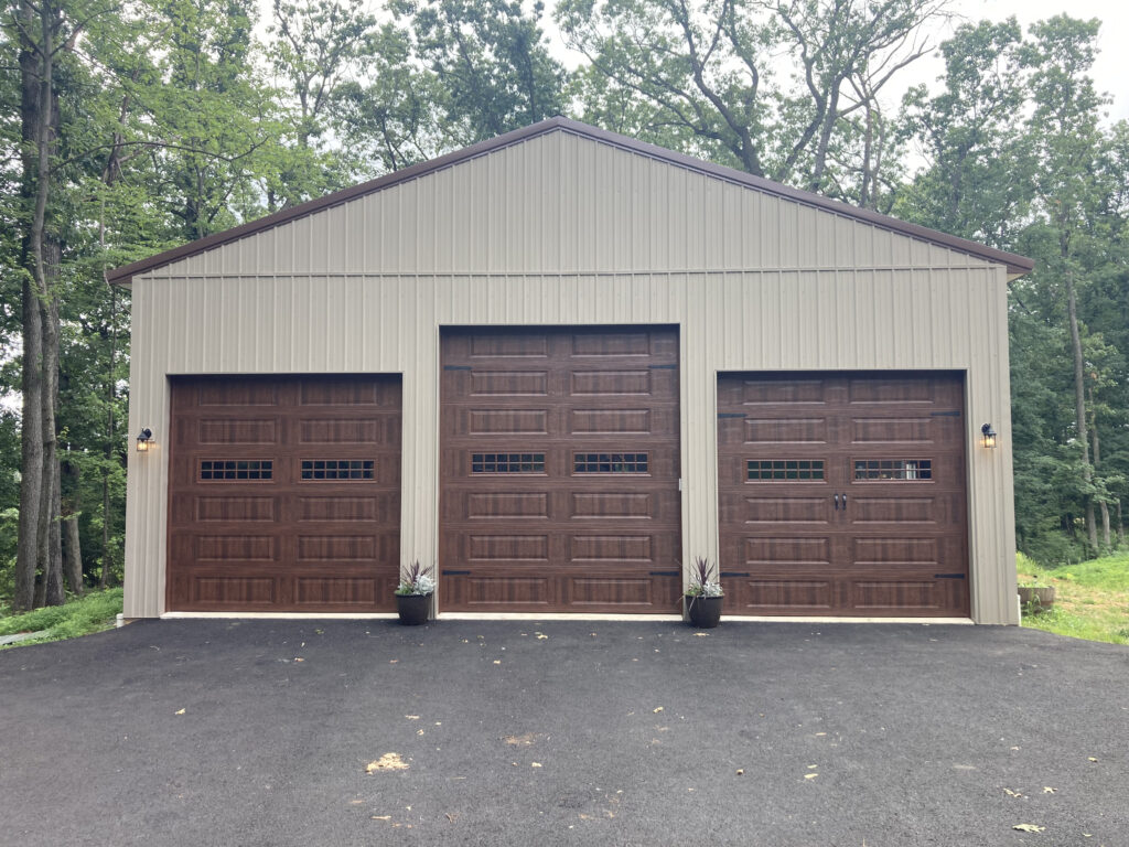 3 faux wood garage garage doors with windows