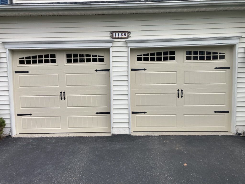 sandtone long panel gargae door with windows, Tri City Garage Doors Service Areas